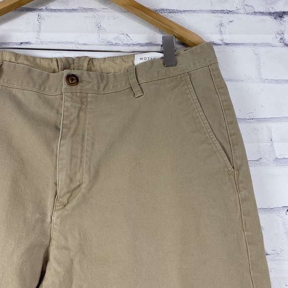 Mott & Bow Pants Men's Size 35 (35x31) Chino Pants Stretch Khaki Straight Leg - Picture 5 of 15